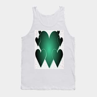 Green Heart-Available As Art Prints-Mugs,Cases,Duvets,T Shirts,Stickers,etc Tank Top